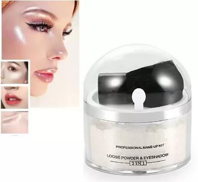 EVERERIN SA Illuminator Face Glowing Shimmer Shiny SILVER Highlight For Professional Look Highlighter(Silver (White))