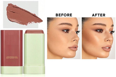 Jiwoo WATERPROOF LONG LASTING CREAMY BRONZER AND BLUSHER STICK(BROWN)