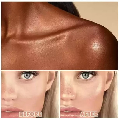 CATERINACHIARA Moisturizing Liquid Highlighter Quick-Drying Non-Sticky Highlighter(PINK)