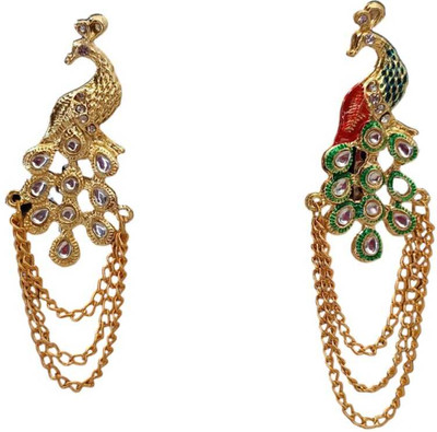 MARWARI TRADERS DESIGNER PEACOCK BROOCH FOR SUITS AND INDOWESTERN /WELCOME GIFTS (PACK OF 2) Brooch(Multicolor)