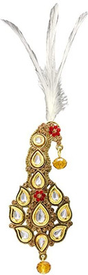FURE Kundan Kilangi with Feather Brooch(Gold)