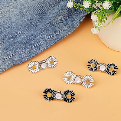 KGBTREADS jeans button pins Brooch(Black, White)