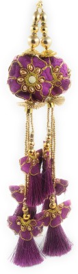 Shreeo Handmade Heavy latkan For Lehenga Blouse - Magenta 40 cm Brooch(Purple)