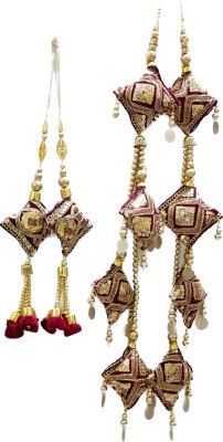 Shopmart Latkan Hand Made Women Work Hanging Tassel Maroon Latkan for Heavy Lehanga Brooch(Maroon)