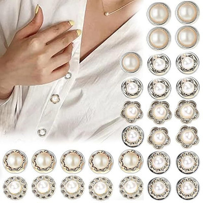 IKHIDI BROOCH BUTTONS 30 PCS SET Brooch(White)