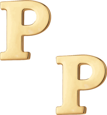 FURE P Initial Collar Pin Brooch(Gold)