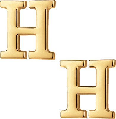 FURE H Initial Collar Pin Brooch(Gold)