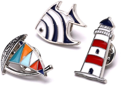 FURE Harbour Themed Enamel Pins Brooch(Multicolor)
