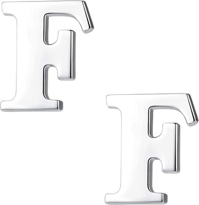 FURE Elegant F Initial Collar Pin Brooch(Silver)