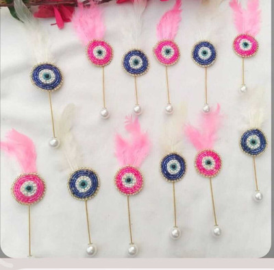 KiyanaCreations Evil Eye Brooches Brooch(Blue, Pink)