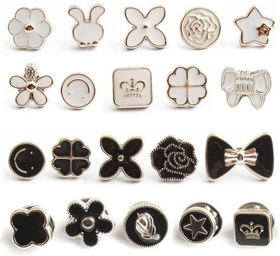 FLOSTRAIN BROOCH BUTTONS 20 PCS SET Brooch(Multicolor)