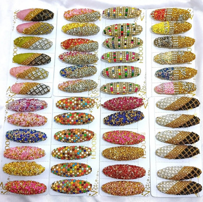 RENU CREATION Saree pin/ Hijab Pin/ Random color and Random Design ZARI (Pack of 6) (Multi) Brooch(Multicolor)