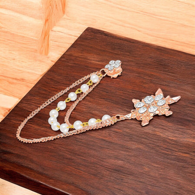 mahi Gold Plated Men's Eye Catching Tripple Layer Chain Brooch Brooch(Copper)