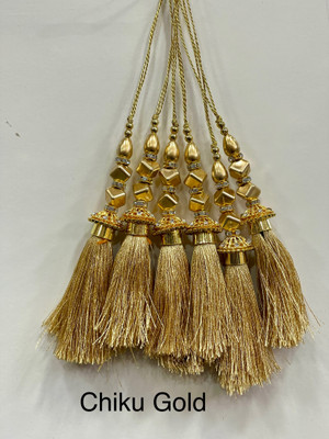 VoxVista Thread Latkan Colorful & Versatile Brooch(Gold)