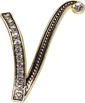 FURE V Initial Brooch(Gold)