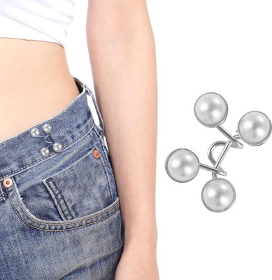INDIWARRIOR Jeans Adjustable Pins Brooch(Silver)