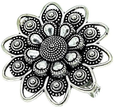 Yash Jewels Emporium Silver Plated Oxidised Brooch For Women & Girls Brooch(Silver)