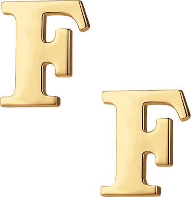 FURE F Initial Collar Pin Brooch(Gold)