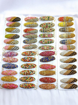 RENU CREATION Saree pin/ Hijab Pin/ Random color and Random Design ZARI (Pack of 6) (Multi) Brooch(Multicolor)