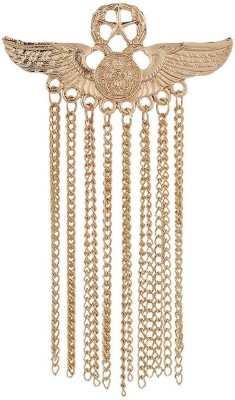 SYGA Men Suit Shirt Stud Lapel Pin Chain Brooch(Gold)