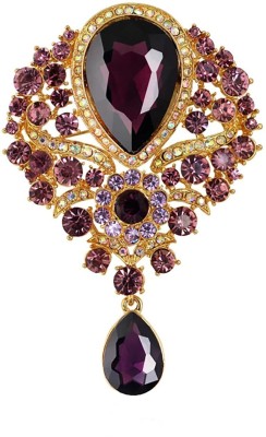 SYGA Glass Pendant Purple Brooches For Women- S246 Brooch(Purple)