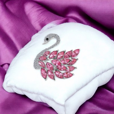 mahi Swan-Shaped Brooch / Lapel Pin Brooch(Pink)