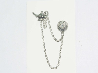 The Design Cart Silver Designer Brooch 1 Piece Brooch(Silver)