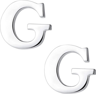 FURE Elegant G Initial Collar Pin Brooch(Silver)