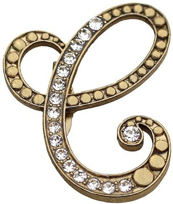 FURE C Initial Brooch(Gold)