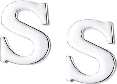 FURE S Initial Collar Pin Brooch(Silver)