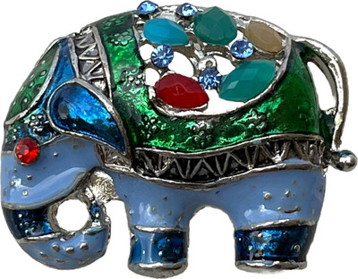 FURE Royal Elephant Lapel Pin Brooch(Multicolor)