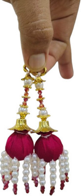 Sheraa Fashion Dulhan Pearl Pink Latkan Brooch(Pink)