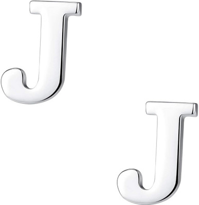 FURE J Initial Collar Pin Brooch(Silver)