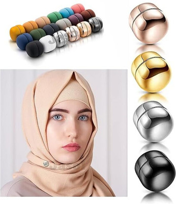 Yancorp Pairs Elegant Magnetic Hijab Pins Brooch(Multicolor)