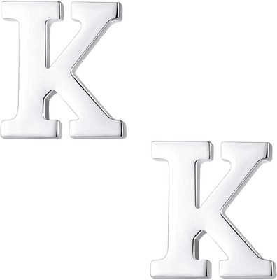 FURE Elegant K Initial Collar Pin Brooch(Silver)