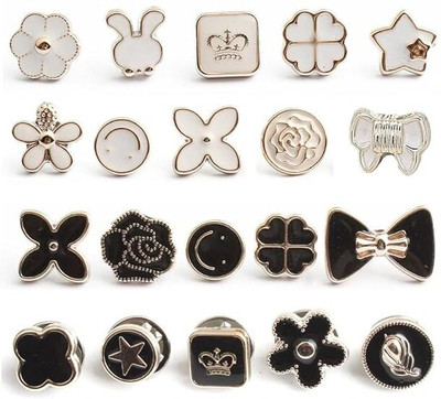 VOIISH 20pcs Brooch Pins for Women Cover Up Button Pins Instant Button Jeans,Shirt Brooch(Multicolor)