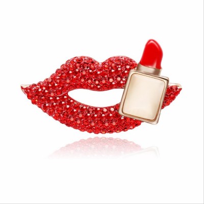 Vientiq Lipstick Lips Elegance Pin Brooch(Multicolor)