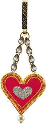 Vidhya Kangan Golden Stone Stud-Gold Platted Brass Key Chain Brooch(Multicolor)