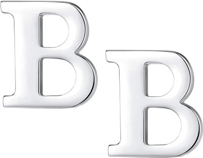 FURE Elegant B Initial Collar Pin Brooch(Silver)