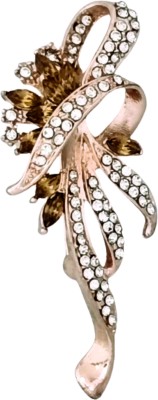 VOICI silver grey studded flower Brooch(Silver)