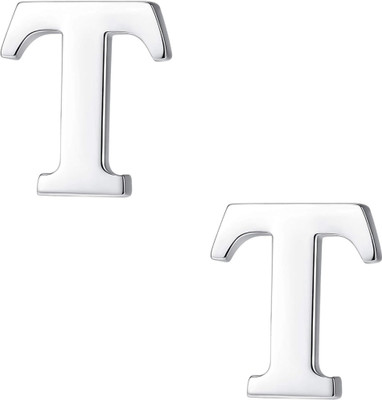 FURE Elegant T Initial Collar Pin Brooch(Silver)