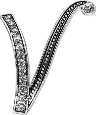 FURE V Initial Brooch(Silver)