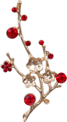 Voxon Men suit lapel Brooch pin with gifted box Brooch(Red)