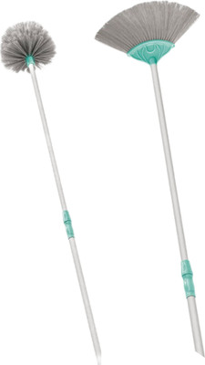 kitchenKing Jala Cobweb Cleaning Broom/Extendable Handle Gobhi Jala Broom for Dusting(1.5 M) Fiber Dry Broom(Green, 2 Units)