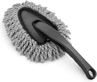 ZURU BUNCH Super Soft Multipurpose Mini Interior Car Duster Ultra Washable Cleaning Brush Microfibre Wet and Dry Brush(Grey)