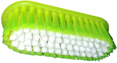 sarita Cloth Washing Brush with Handle Soft Plastic Wet and Dry Brush(Green)