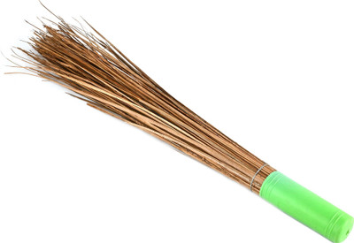 Vartanu Floor Cleaning Natural Coconut Grass Broom Sticks Bamboo Wet and Dry Broom Bamboo Dry Broom(Brown)