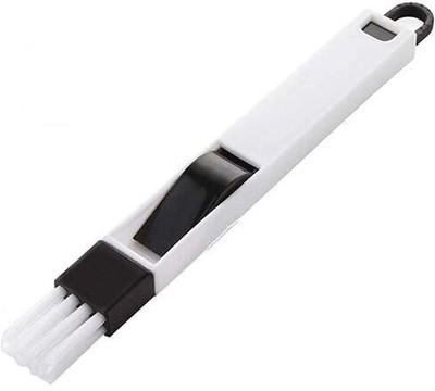 Vekaa 2 in 1 Multi-Function Window Slot Brush with Dustpan Microfibre Wet and Dry Brush(Multicolor)