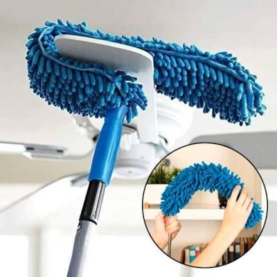 hmvprise Fan cleaning mop wet and dry use Microfibre Wet and Dry Broom(Multicolor)