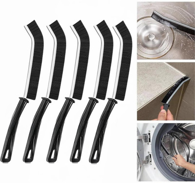 HIRVA Mini Gap Cleaning Brush Coconut Fiber, Nylon, Polyester Wet and Dry Brush(Black)